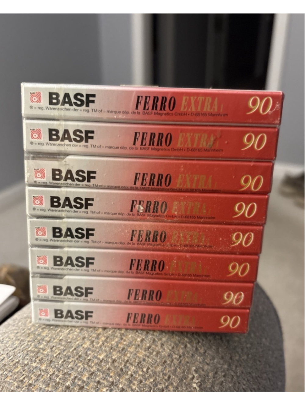 Lot of 8 BASF Ferro Extra I 90 Blank Cassette Tapes Sealed New Old Stock-audio